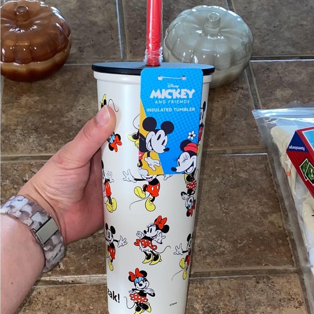 Disney Mickey and Friends Insulated Tumbler - beige and black